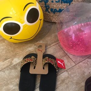 Woman’s leopard puma slides